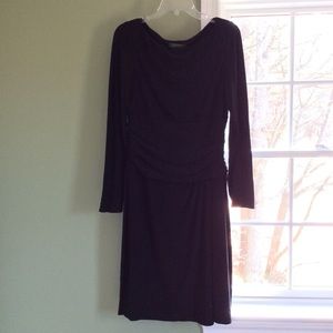 RALPH LAUREN black fitted stretchy dress 14
